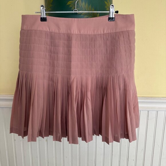 J.Crew Womens Pleated Pink Skirt Size 10 Polyester Blend - Picture 1 of 6